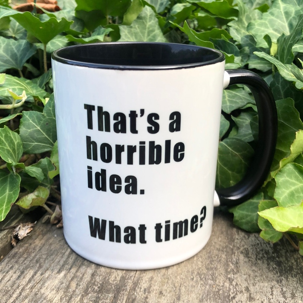 Humorous Black & white coffee Mug